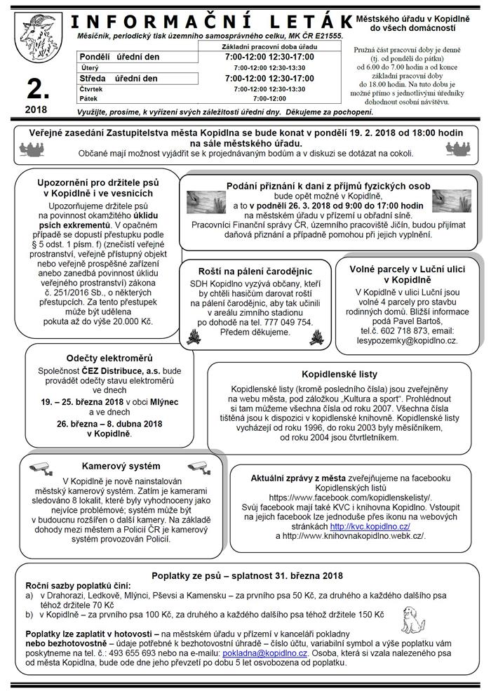 Leták č. 2 - I. strana