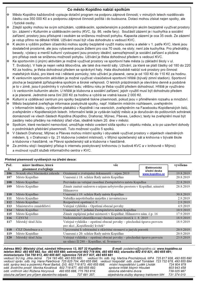 Informační leták č. 10 - II. str.