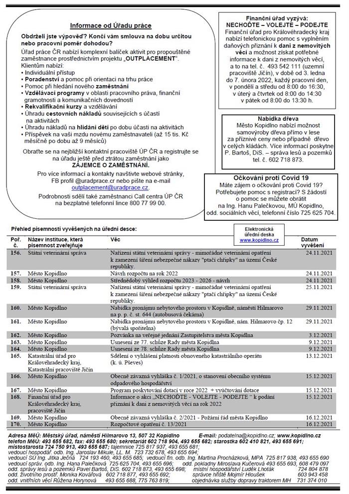 Informační leták č. 1 - str. II.