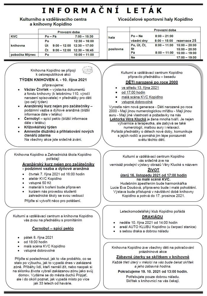 Informační leták č. 10 - str. III.