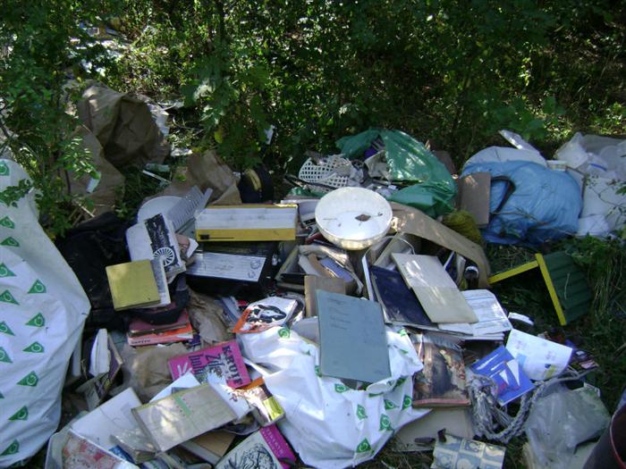 černá skládka v přírodě