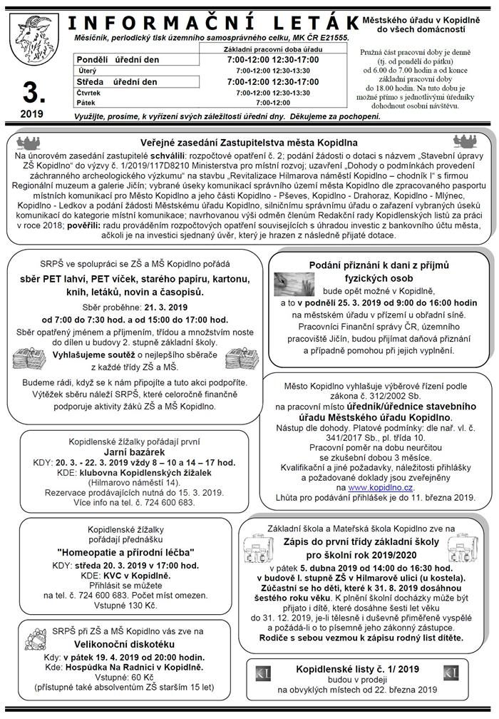 Informační leták č. 3 - I. str.