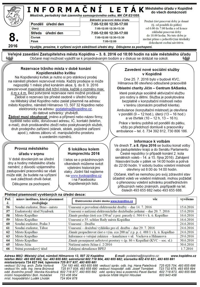 Leták č. 8 - I. strana