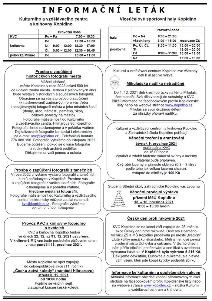 Informační leták č. 12 - str. III.