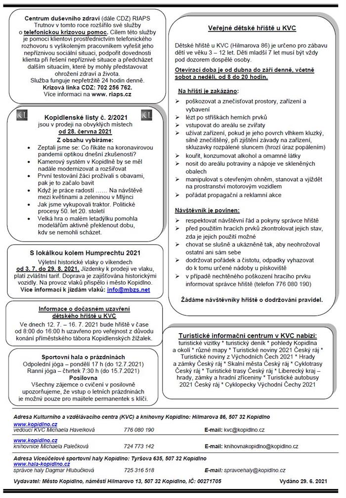 Informační leták č. 7 - str. IV.