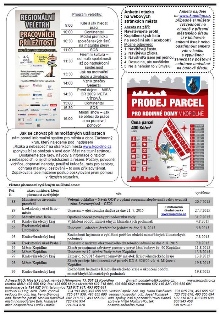 informační leták - září 2015