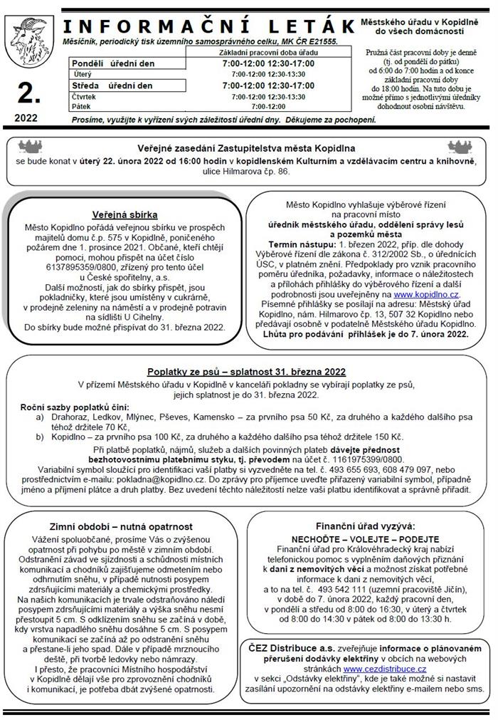 Informační leták č. 2 - str. I.