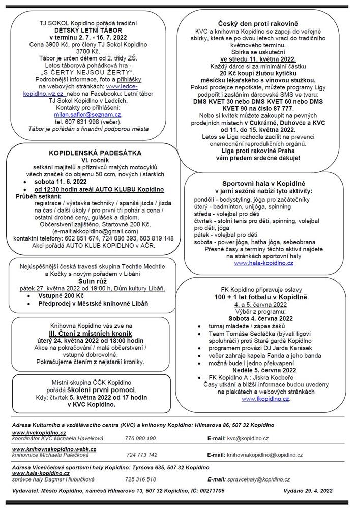 Informační leták č. 5 - str. IV.