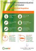 certifikát environmentálního vyúčtování za rok 2014