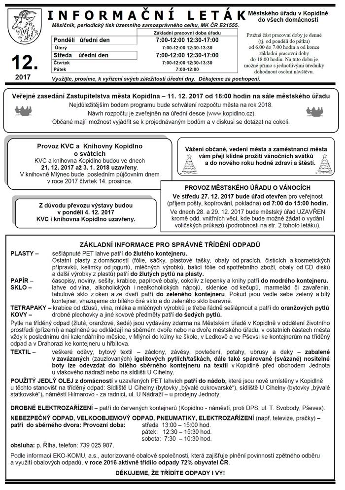 Leták č. 12 - I. strana