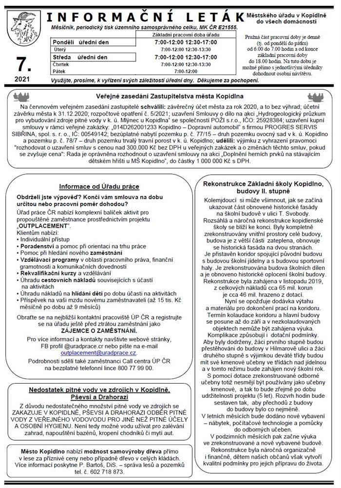 Informační leták č. 7 - str. I.