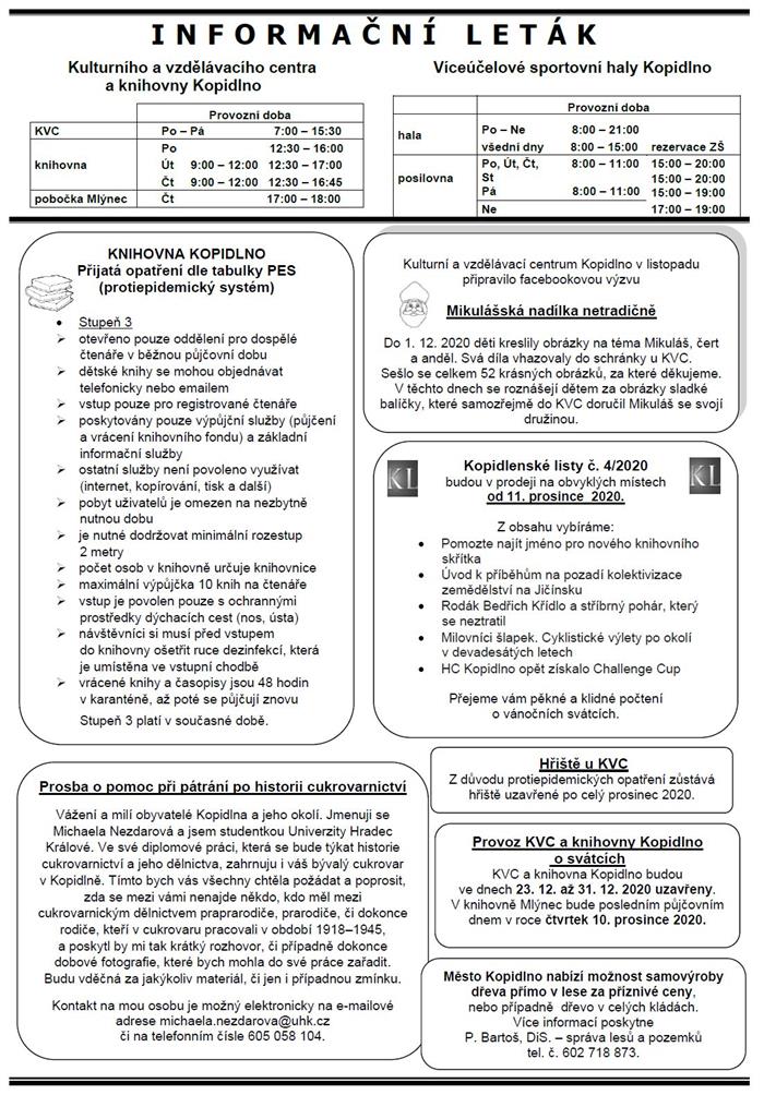 Informační leták č. 12 - str.III.