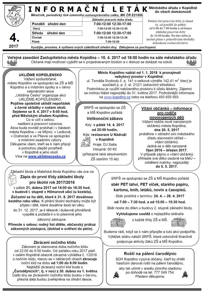 Leták č. 4 - I. strana