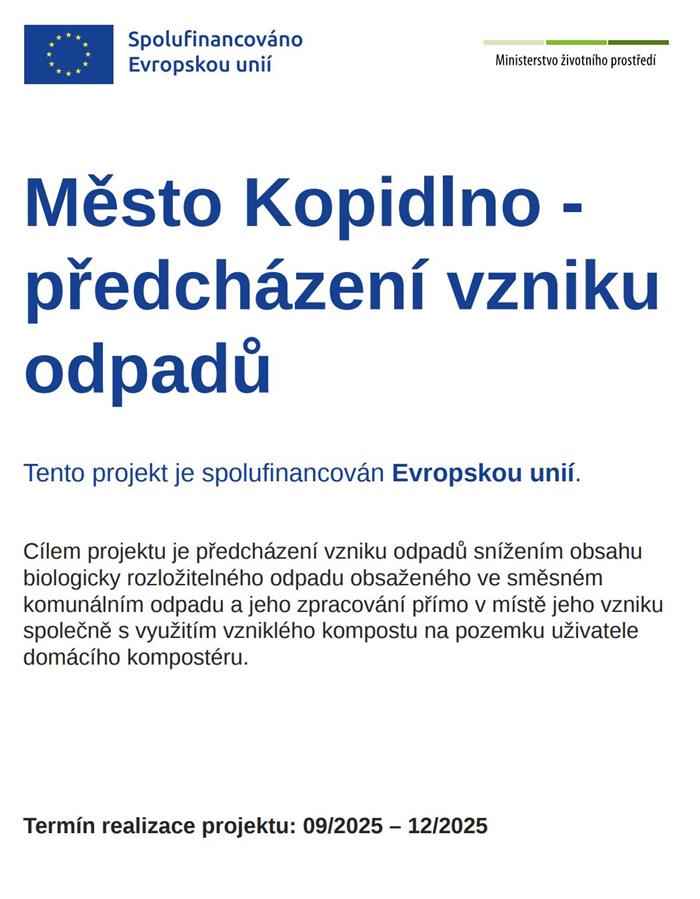 Město Kopidlno - předcházení vzniku odpadů