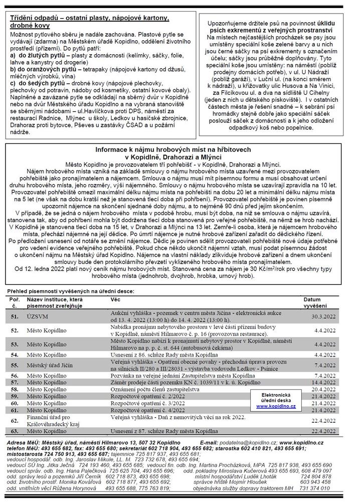 Informační leták č. 5 - str. II.