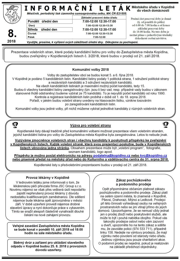 Leták č. 8 - I. str.