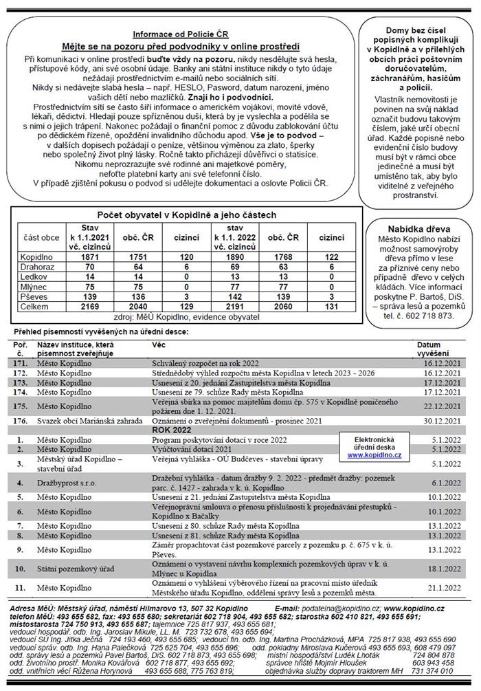 Informační leták č. 2 - str. II.