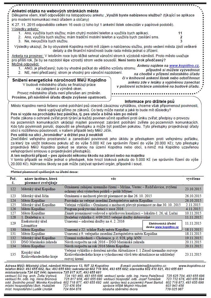 informační leták - prosinec 2015