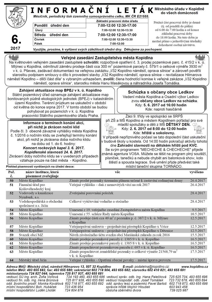 Leták č. 6 - I. strana