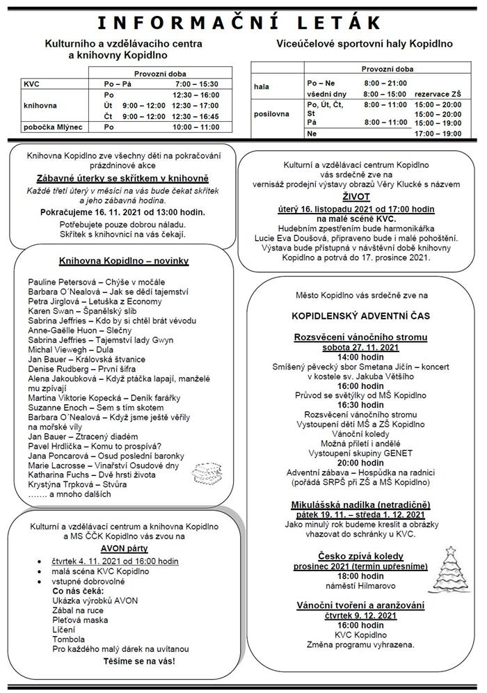 Informační leták č. 11 - str. III.