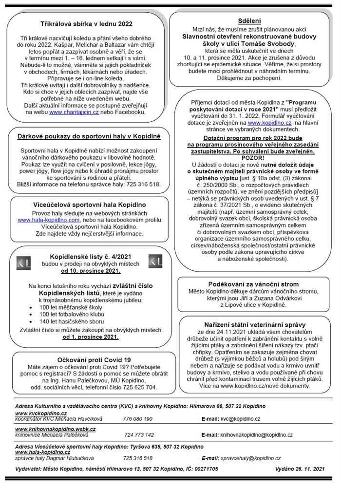 Informační leták č. 12 - str. IV.