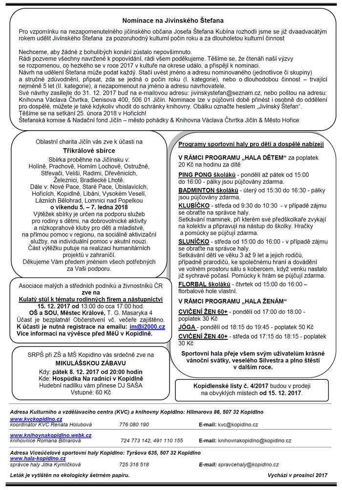 Leták č. 12 - IV. strana