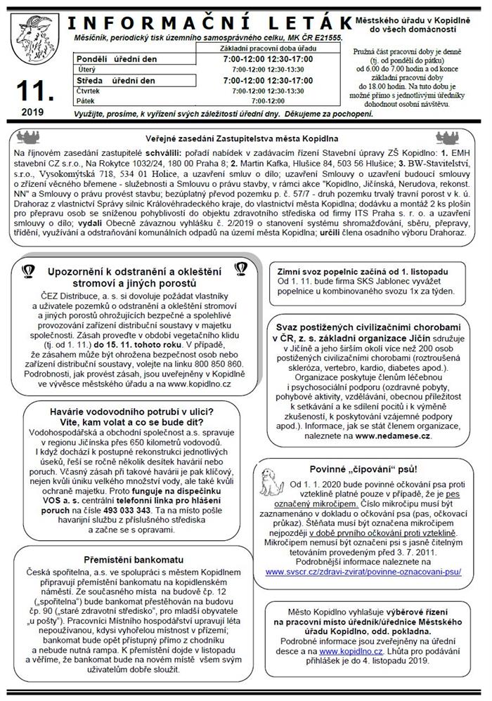 Leták č. 11 - I. str.