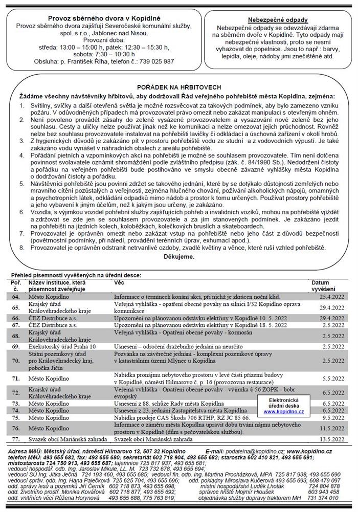 Informační leták č. 6 - str. II.