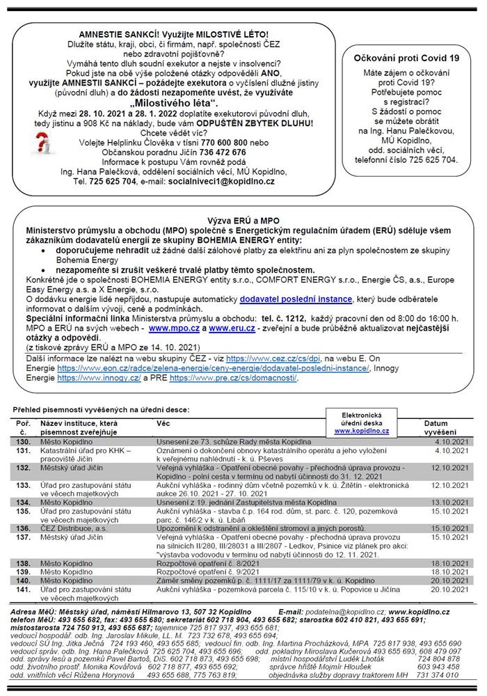 Informační leták č. 11 - str. II.