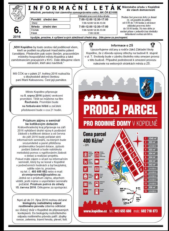 Leták č. 6 - 1. strana