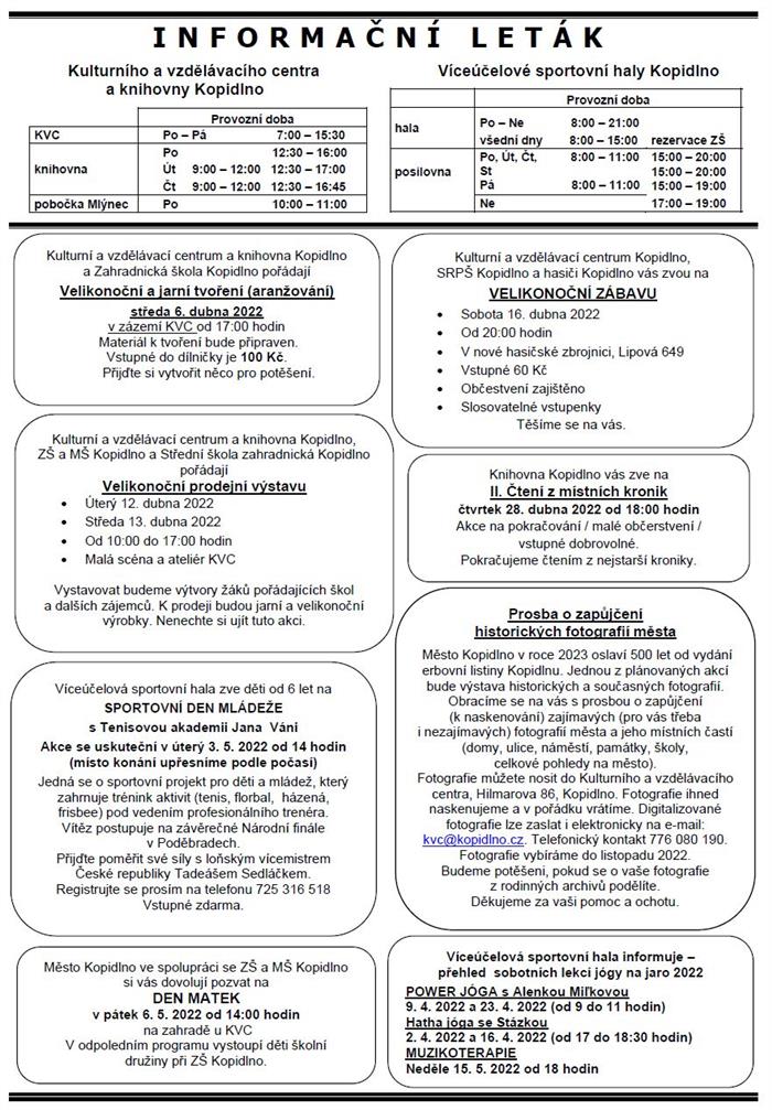 Informační leták č. 4 - str. III.