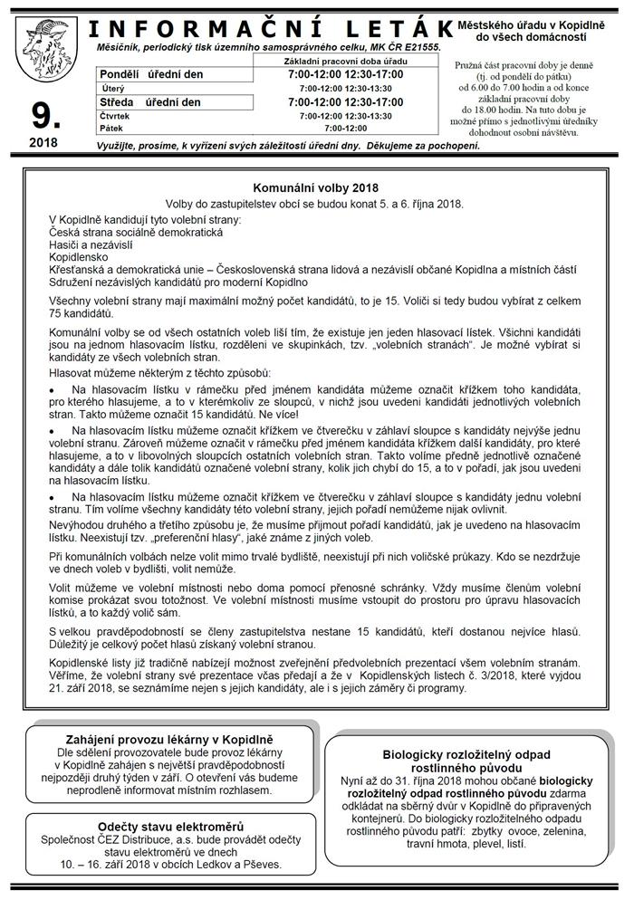 Leták č. 9 - I. str.