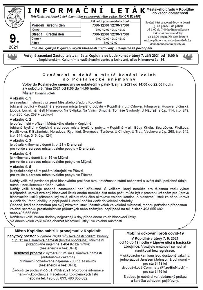 Leták č. 9 - I. str.