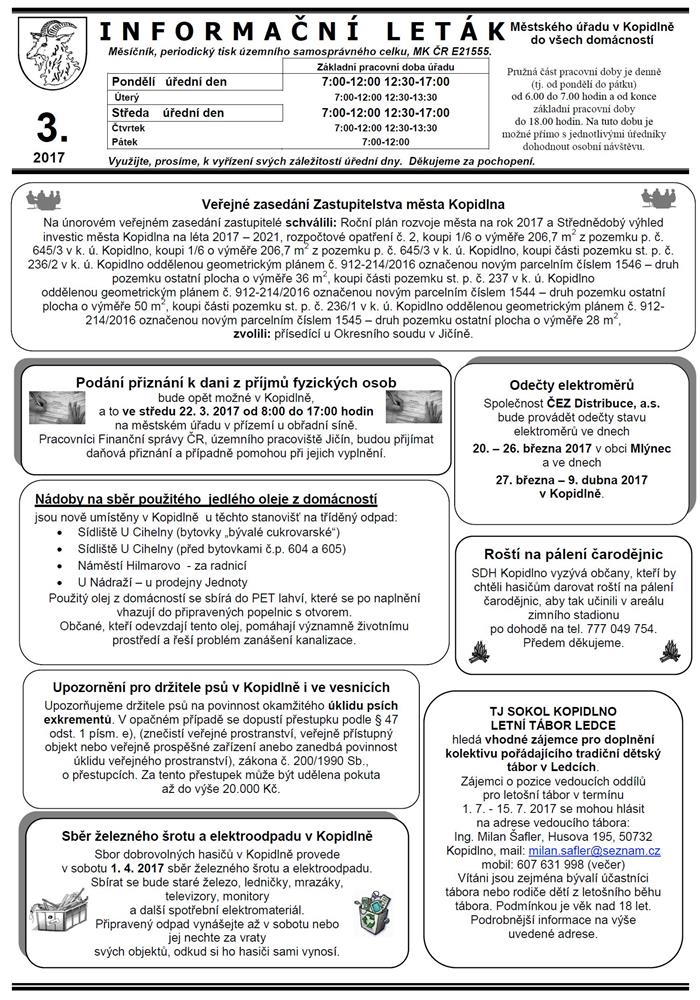 Leták č. 3 - I. strana