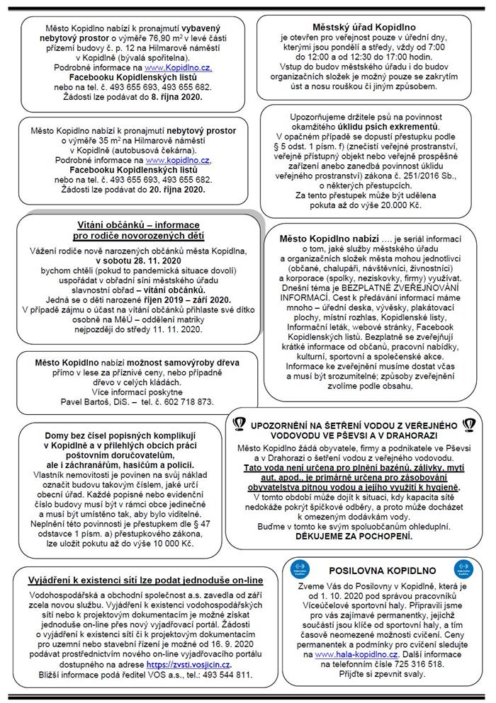 Informační leták č. 10 - str. III.