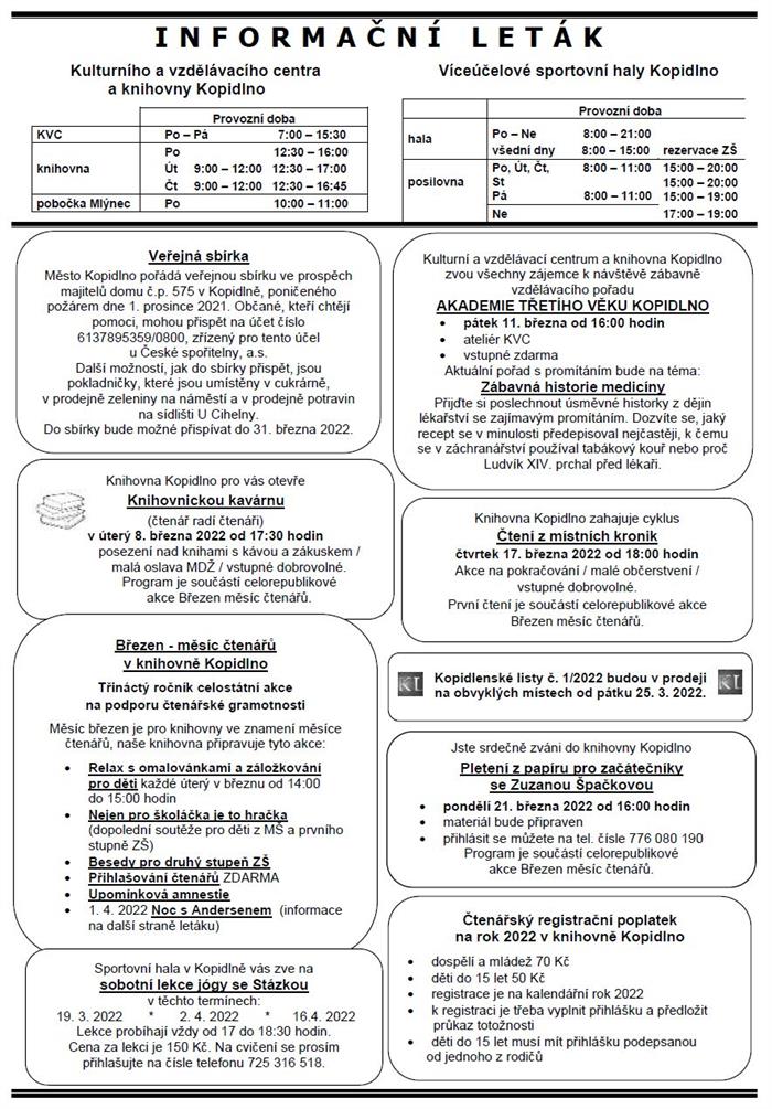Informační leták č. 3 - str. III.