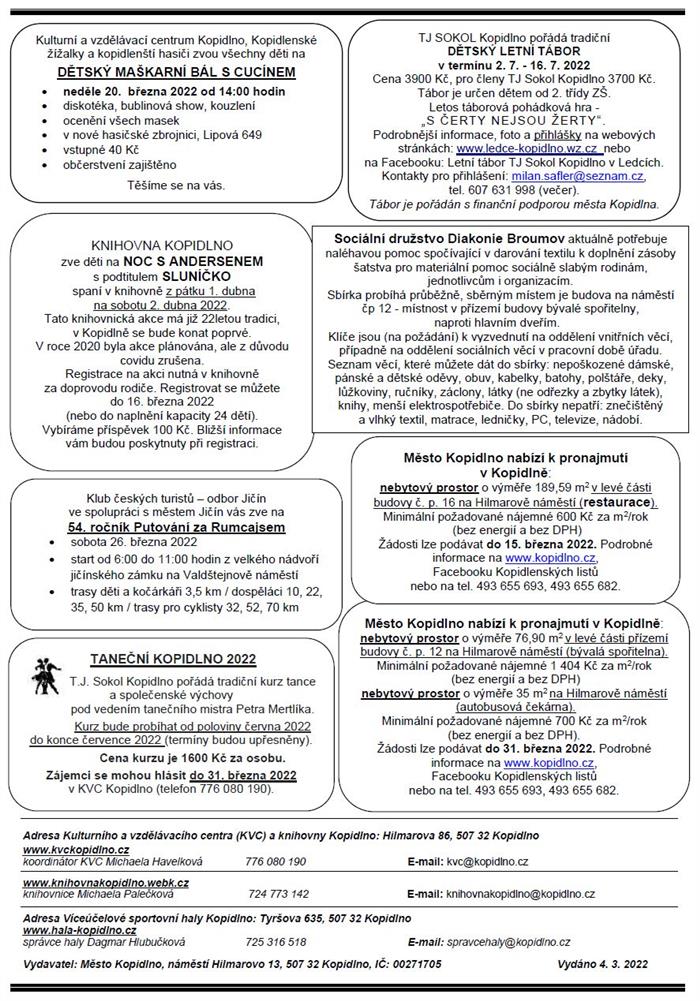 Informační leták č. 3 - str. IV.