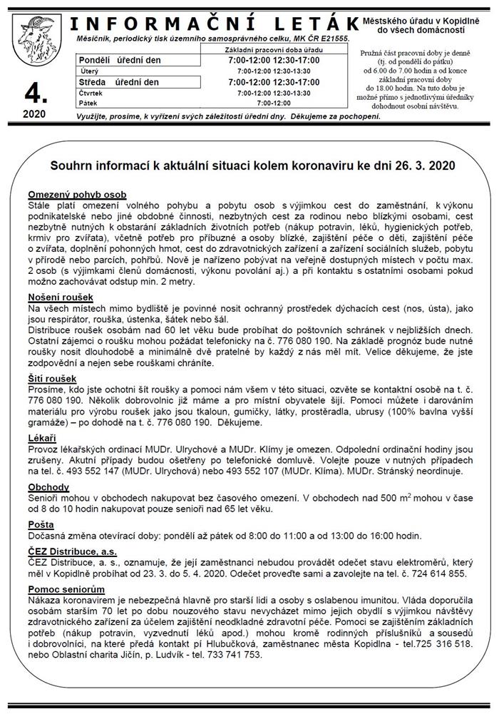 Informační leták č. 4 - I.str.