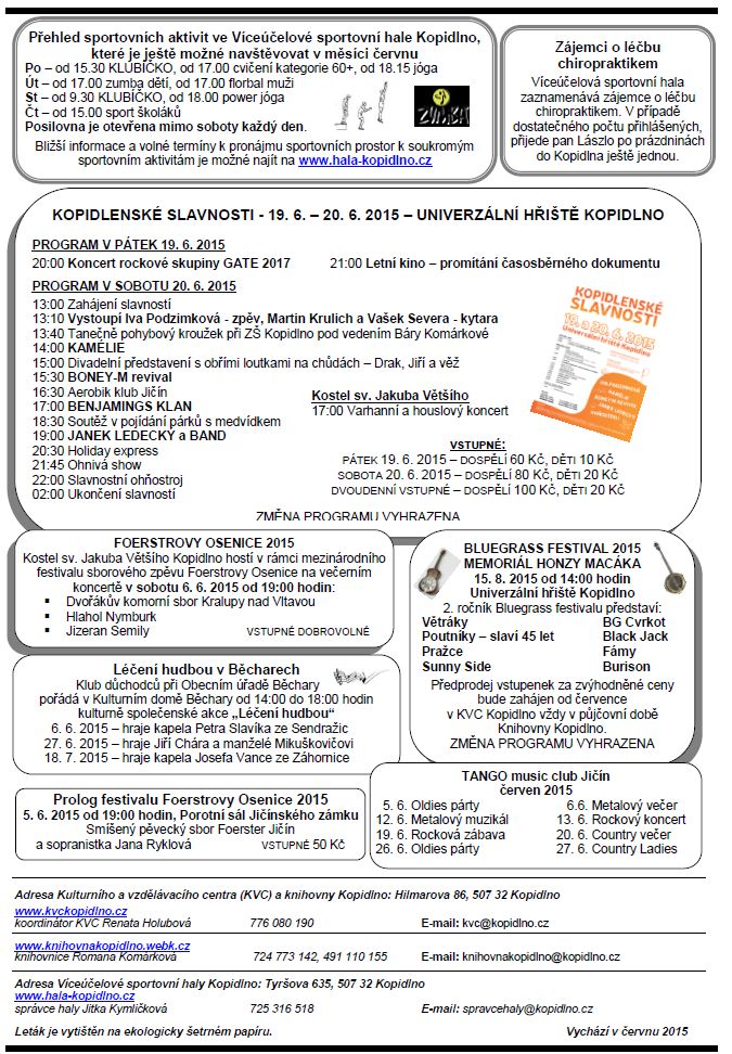 informační leták - červen 2015
