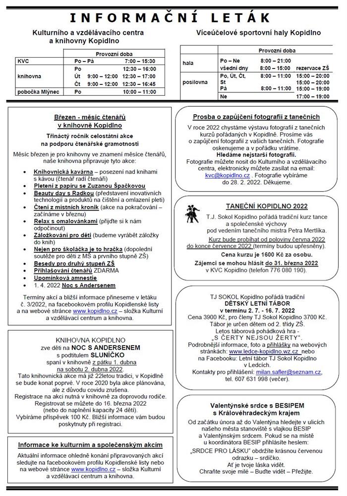 Informační leták č. 2 - str. III.