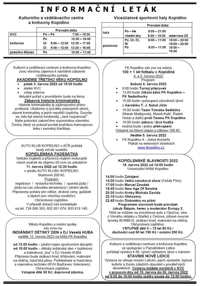 Informační leták č. 6 - str. III.