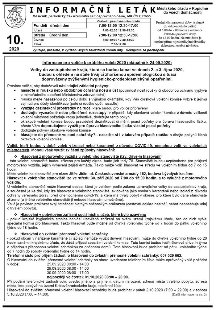 Informační leták č. 10 - str. I.