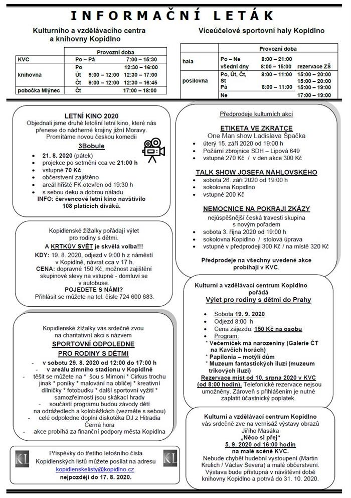 Informační leták č. 8 - III. str.