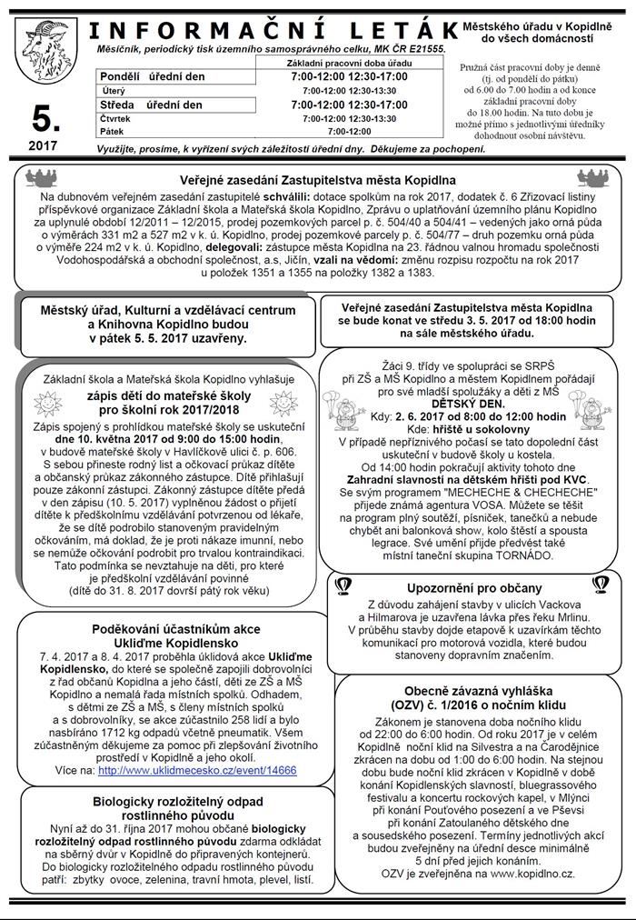 Leták č. 5 - I. strana